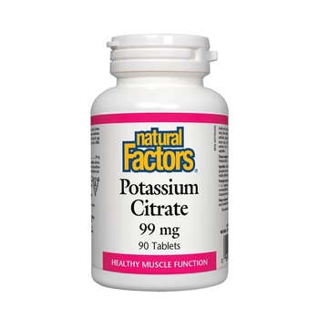 Natural Factors Potassium Citrate/ Калий (цитрат) 99 mg, 90 таблетки (REV 1660 NF)