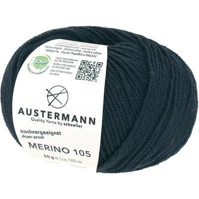 Pletací příze Austermann Merino 105 EXP Barva: 302 SCHWARZ