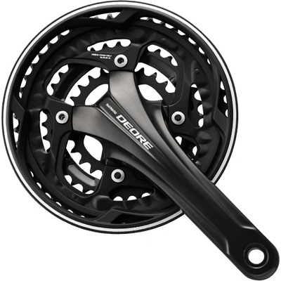 SHIMANO Компонент за велосипед Shimano, , FC-T611-L, DEORE, 170MM 2-PCS FC, 44X32X24T W/CG, CHAIN CASE COMPATIBLE, W/BB, BLACK Курбели, 7648 (CR1065)