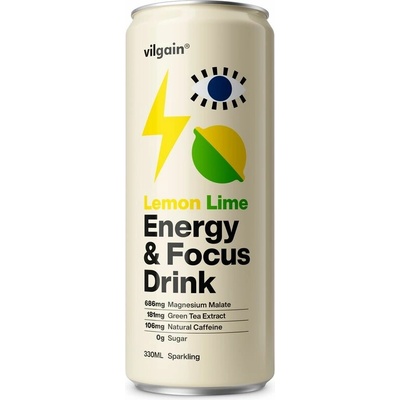 Vilgain Energy & Focus Drink Lemon and Lime 330 ml – Zbozi.Blesk.cz