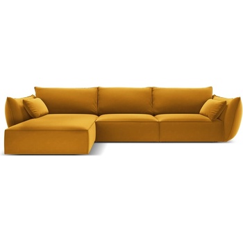 Mazzini Sofa Кадифен ъглов диван в цвят горчица (ляв ъгъл) Vanda - Mazzini Sofas (MAZ_LC_51_F1_VANDA4)