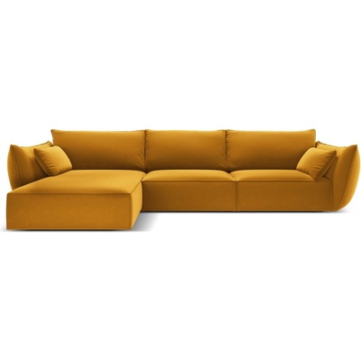 Mazzini Sofa Кадифен ъглов диван в цвят горчица (ляв ъгъл) Vanda - Mazzini Sofas (MAZ_LC_51_F1_VANDA4)