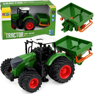 Zemědělský traktor se secím strojem 1:24 s gumovými koly