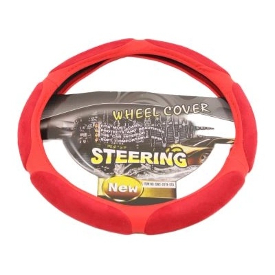 Калъф за волан от еко кожа 38см - Race - червен цвят