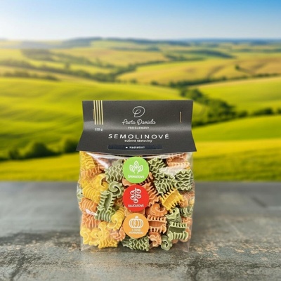 Pasta Daniela Semolinové těstoviny MIX špenát-dýně-rajče Radiatori 350 g