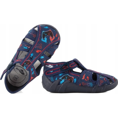 Ren But detské papuče na suchý zips modré