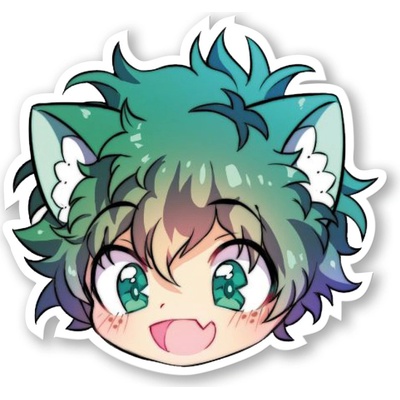Boku no Hero Academia (BNHA) Samolepka Midoriya Cat