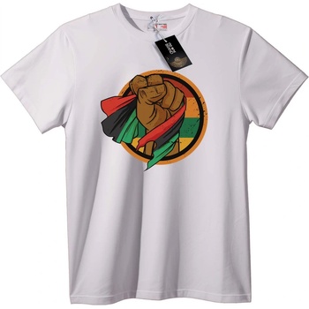 NOONEBRAND Тениска Панафрикански юмрук - 2XL, Black