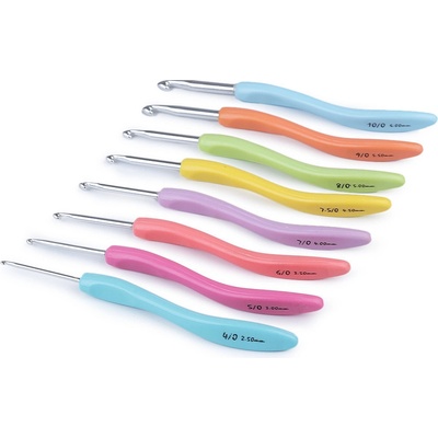 Sada ergonomických háčků na háčkování Varianta: mix, Balení: 1 sada – Zboží Dáma