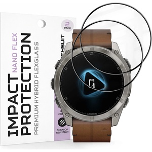 Techsuit Протектор за Garmin Fenix 8 / 8 Pro 51mm - Nano Flex (2 pack) - Techsuit - Черен