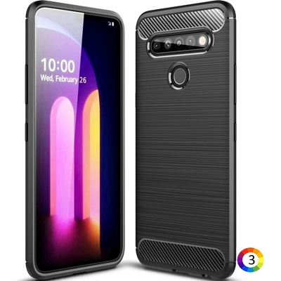 LG K61 Удароустойчив Carbon Fiber Калъф и Протектор