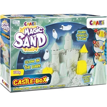 CRAZE Кинетичен пясък Craze - Замък, флуоресцентен, 700 g, асортимент (C29787)