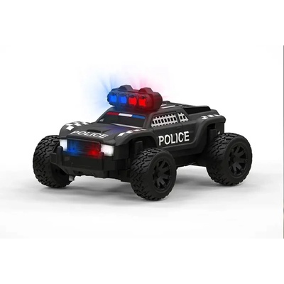 RACING TURBO C82 Off-Road Police RC Car RTR černá TB-C82 1:76
