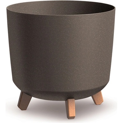 Prosperplast Květináč GRACIA TUBUS ECO WOOD kávový 29,8cm