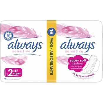Always Platinum Super Menštruačné Vložky s Krídelkami 16 ks