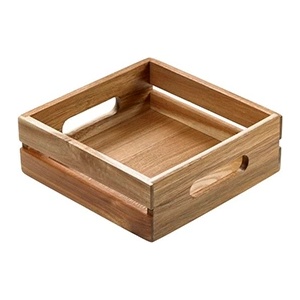 Horecano Дървена касетка от акация 20x20x7cm(S5003) (0143128)