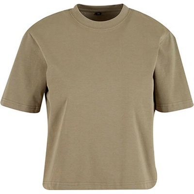 Build Your Brand Dámske oversize tričko BY369 Pale Olive