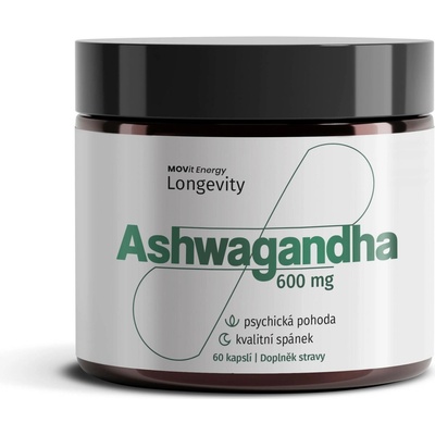 MOVit Longevity Ashwagandha 600 mg 5% withanolidů 60 kapslí