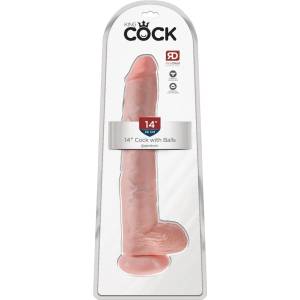 King Cock Дилдо King Cock 35, 6 см с тестиси