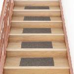 vidaXL Изтривалки за стълби, самозалепващи се, 30 бр. , 60x25 см, бежови, правоъгълни (3365712)
