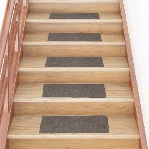 vidaXL Изтривалки за стълби, самозалепващи се, 30 бр. , 60x25 см, бежови, правоъгълни (3365712)