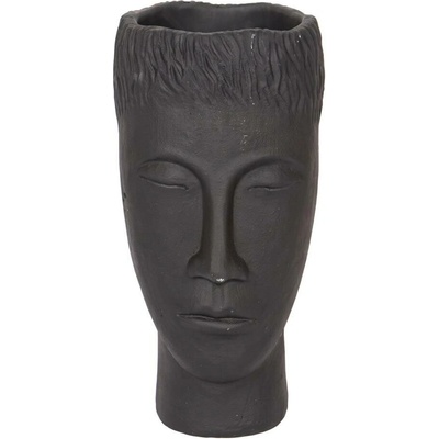 Eurolamp Dekoračná váza 25x14x12,5 cm čierna/cement 752-20311