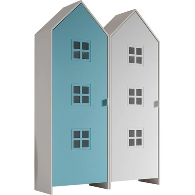 Vipack Детски гардероб в бял и светлосин цвят 115x171, 5 cm CASAMI BRUGES - Vipack (CSCO2302)