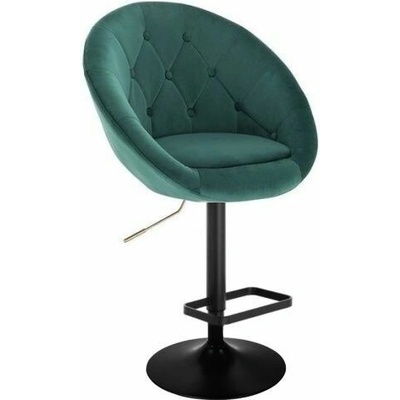 LuxuryForm Design Vera Velur na čiernom tanieri zelená