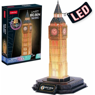 CUBICFUN 3D puzzle Svítící Big Ben 32 ks