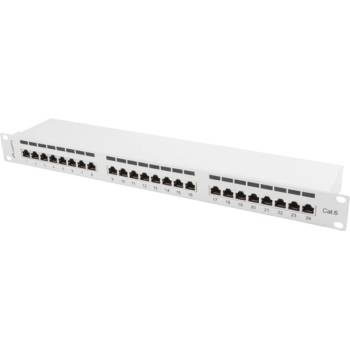 Lanberg patch panel 24 port 1U CAT. 6 shielded, grey (PPS6-1024-S)