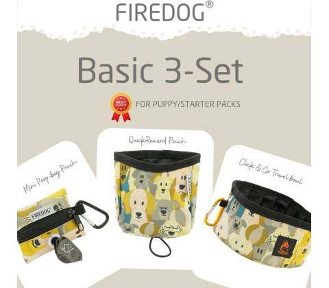 Firedog Basic 3-Set nylon Doggies žltý