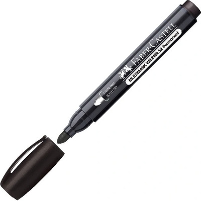 Faber-Castell Перм. маркер Faber-Castell 52 Объл вр Черен (1605209-08-1010120110-НЕ)