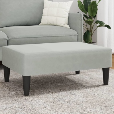 Petrashop Podnožka světle šedá 77 x 55 x 31 cm samet Šedá 379557