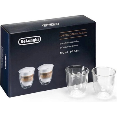 De'Longhi Sklenice cappucino 6 x 270 ml