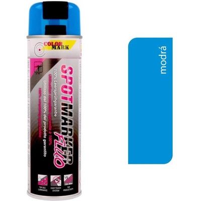 COLOR MARK CMSPOTMARKER Fluorescenčný sprej na značenie - značkovací sprej - fluo modrá - 500 ml