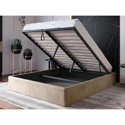 Ami Nábytek Box Line s úložným prostorem bez čela Hnědá Velvet
