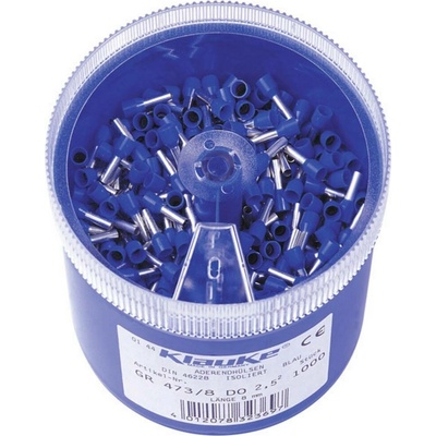 Klauke GR4738DO sada dutiniek 2.5 mm² čiastočne izolované modrá 1000 dielov
