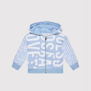 Image 1 of GUESS Суичър за момиче покрит с надписи Guess в бледо лилаво