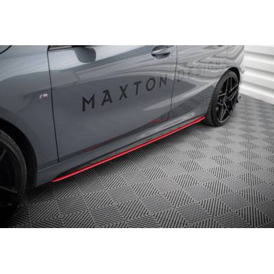 Maxton Design difuzory pod boční prahy ver.2 pro BMW řada 1 F40, červený lesklý plast ABS – Hledejceny.cz