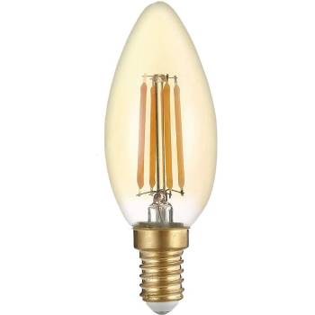 OPTONICA Led КЕНДЪЛ c35 e14 4w 400lm 2500k ac220-240v ЗЛАТИСТ ЕФЕКТ (1490)