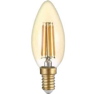 OPTONICA Led КЕНДЪЛ c35 e14 4w 400lm 2500k ac220-240v ЗЛАТИСТ ЕФЕКТ (1490)
