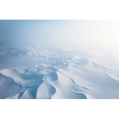 Plakát, Obraz - Aerial view of Snow covered desert sand dunes, Xuanyu Han, 40 × 26.7 cm