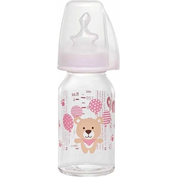 Image 1 of Nip Бебешко стъклено шише NIP - Flow S, 0-6 м, 125 ml, girl (4000821350700)