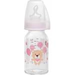 Nip Бебешко стъклено шише NIP - Flow S, 0-6 м, 125 ml, girl (4000821350700) - baby