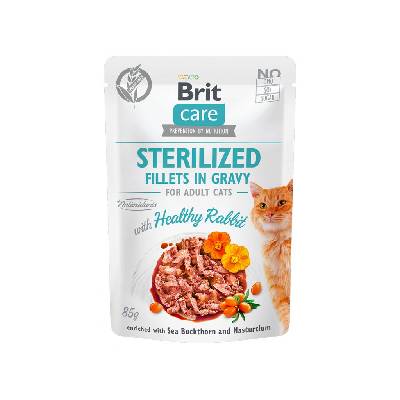 Brit Care Cat Sterilized Fillets in Gravy with Healthy Rabbit 85 g