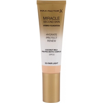 Max Factor Miracle Second Skin Hybrid Foundation make-up 02 Fair Light 30 ml