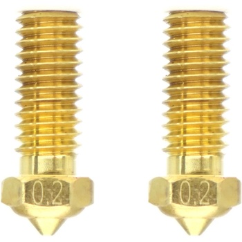 QIDI Tech Месингова дюза за X-Smart 3/X-Plus 3/X-Max 3/Q1-Pro - Комплект от 2 бр. - 0, 2 mm (728683349956)