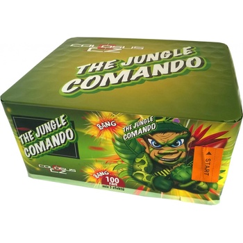 Kompaktný ohňostroj 100 rán 25 mm Jungle Comando