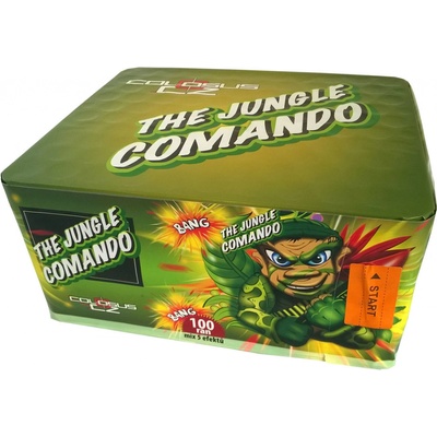 Kompaktný ohňostroj 100 rán 25 mm Jungle Comando