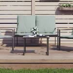 vidaXL Градинска маса антрацит 55x40x37 cм стомана (355821)